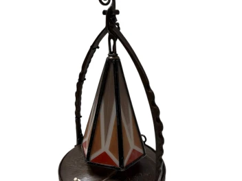 Art Deco Amsterdamse School Table Lamp by Amsterdamsche Kunstsmederij, 1920s